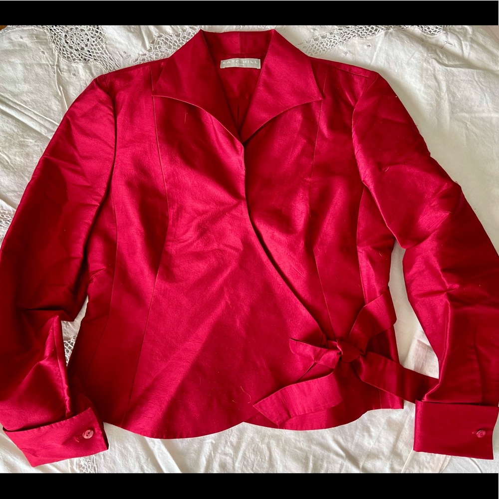 New Kate Hill Essentials Petite Silk Blouse (Fully Lined) (4P)